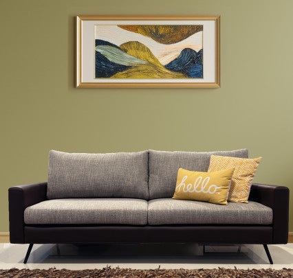 Sofa Fabric 3 + 1 Seater Desain Modern dengan Upholstery Sintetis dan Fabric